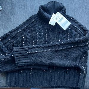 Studded cropped sweater